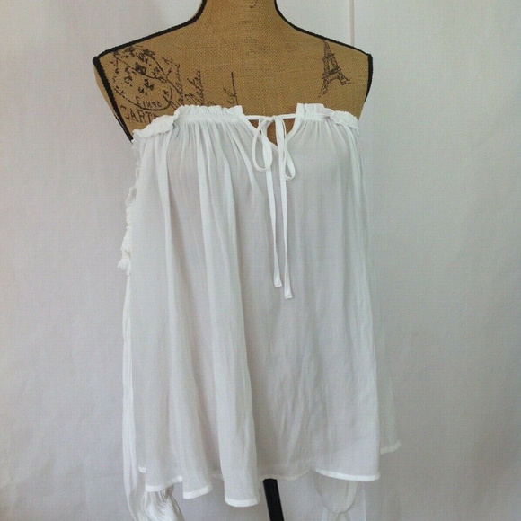 PROMESA Chiffon Ruffled Off The Shoulder Top*Large - Picture 4 of 5